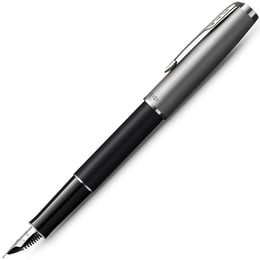 Ручка перова Parker SONNET Essentials Metal & Black Lacquer CT FP F