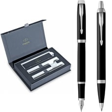 Подарунковий набір Parker IM Matte Black CT FP+BP (перо + кулькова)