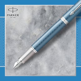 Ручка перова Parker IM Premium Blue Grey CT FP F