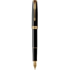 Ручка перова Parker SONNET Black Lacquer GT FP F