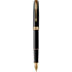 Ручка перьевая Parker SONNET Black Lacquer GT FP F