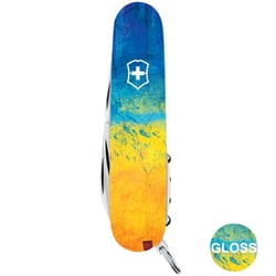 Швейцарський складаний ніж 91мм Victorinox SPARTAN UKRAINE 1.3603.7.T3100pw