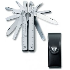 Мультитул Victorinox SWISSTOOL 3.0323.L + чорний шкіряний чохол