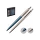 Набір Parker JOTTER Waterloo Blue CT BP + Stainless Steel CT BP (2 кулькові ручки та блокнот)