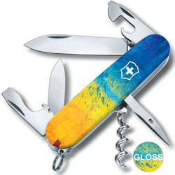 Швейцарський складаний ніж 91мм Victorinox SPARTAN UKRAINE 1.3603.7.T3100pw