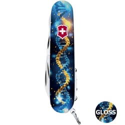 Швейцарський складаний ніж 91мм Victorinox CLIMBER UKRAINE ДНК Українця 1.3703.3.T3270pw