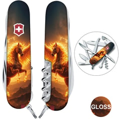 Швейцарский складной нож 91мм Victorinox HUNTSMAN ZODIAC Огненный пегас 1.3713.3.Z5250pk