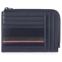 Картхолдер з монетницею Piquadro BLACK SQUARE (B3S) Night Blue PU1243B3SR_BLU3