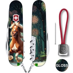 Швейцарський складаний ніж 91мм Victorinox CLIMBER ZODIAC Кінь-переможець 1.3703.3.Z5300pk