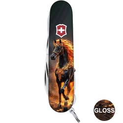 Швейцарський складаний ніж 91мм Victorinox HUNTSMAN ZODIAC Золотий кінь 1.3713.Z5220pk