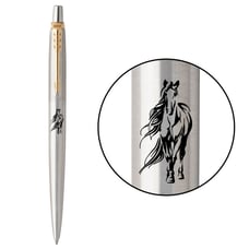 Ручка шариковая Parker JOTTER ZODIAC Stainless Steel GT BP Лошадь