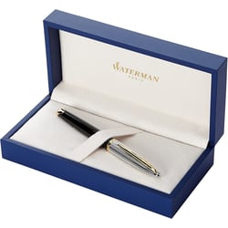 Ручка перова Waterman CARENE Deluxe Black/silver FP18 F