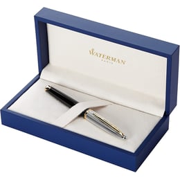 Ручка перова Waterman CARENE Deluxe Black/silver FP18 F