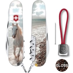 Швейцарський складаний ніж 91мм Victorinox CLIMBER ZODIAC Білий кінь 1.3703.7.Z5270pk