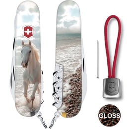 Швейцарський складаний ніж 91мм Victorinox CLIMBER ZODIAC Білий кінь 1.3703.7.Z5270pk