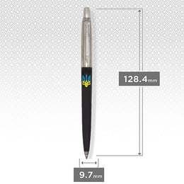 Ручка кулькова Parker JOTTER Originals UKRAINE Black CT BP Тризуб синьо-жовтий