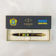 Ручка шариковая Parker IM UKRAINE Black GT BP Трезубец с желтым орнаментом