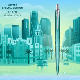 Ручка кулькова Parker JOTTER Global Icons Miami Turquoise CT BP (Special Edition)