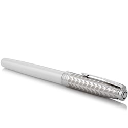 Ручка перьевая Parker SONNET Metal & Pearl Lacquer CT FP18 F