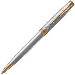 Ручка кулькова Parker SONNET UKRAINE Stainless Steel GT BP Тризуб білий