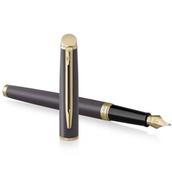 Ручка перьевая Waterman HEMISPHERE Metallic Lava Black GT FP F
