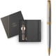 Подарунковий набір Parker SONNET Stainless Steel GT BP (кулькова ручка + блокнот Parker)