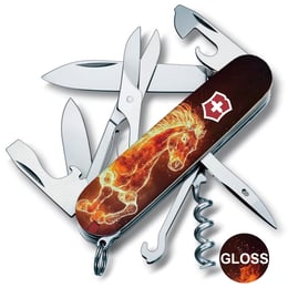 Швейцарський складаний ніж 91мм Victorinox CLIMBER ZODIAC Вогняний кінь 1.3703.Z5210pk