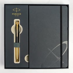 Подарунковий набір Parker URBAN Twist Muted Black GT BP (кулькова ручка + блокнот Parker)