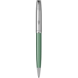 Ручка шариковая Parker SONNET Essentials Metal & Green Lacquer CT BP