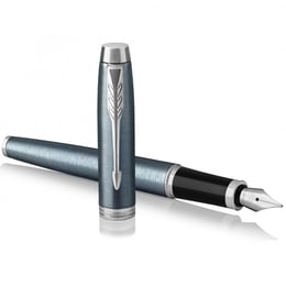 Ручка перова Parker IM Light Blue Grey CT FP F