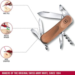 Швейцарський складаний ніж 85мм Victorinox EVOWOOD 10 2.3801.63