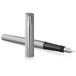 Ручка перова Waterman ALLURE Chrome CT FP F + упаковка картриджів Mini (блістер)