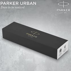 Ручка шариковая Parker URBAN UKRAINE Twist Muted Black GT BP Трезубец