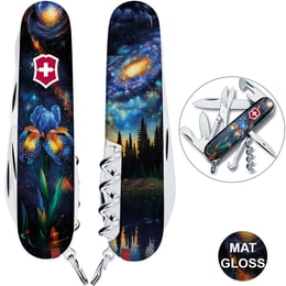 Швейцарський складаний ніж 91мм Victorinox CLIMBER DESIGN Магічна квітка 1.3703.3.R2070pk