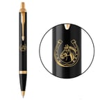 Ручка кулькова Parker IM ZODIAC Black GT BP Кінь з підковою