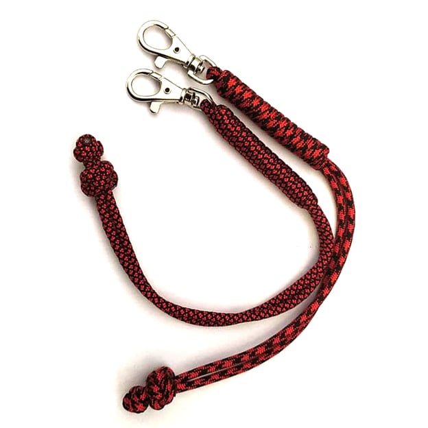 Темляк з карабіном Червоно-чорний (1,4м)