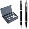 Подарунковий набір Parker IM Matte Black CT RB+BP (ролер + кулькова)