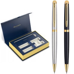 Набор из двух шариковых ручек Waterman HEMISPHERE S/S GT BP + Mаtte Black GT BP в подарочной упаковке
