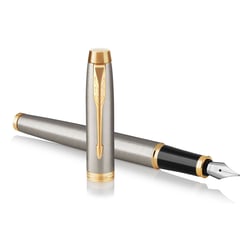 Ручка перьевая Parker IM Brushed Metal GT FP F