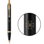 Ручка кулькова Parker IM ARMY Black GT BP Емблема ДПСУ