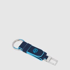 Брелок кожаный с карабином Piquadro BLUE SQUARE (B2) Navy Blue PC3751B2-BLU2