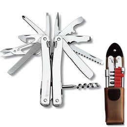 Мультитул Victorinox SWISSTOOL SPIRIT PLUS II 3.0239.L + коричневый кожаный чехол