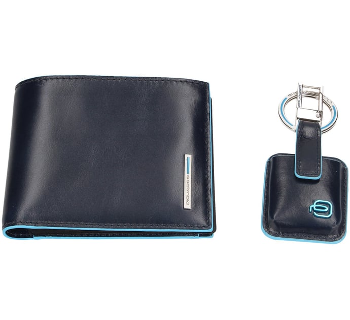 Подарочный набор (портмоне + трекер) Piquadro BLUE SQUARE (B2) Navy Blue ACBOX13B2R_BLU2