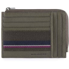 Картхолдер с монетницей Piquadro BLACK SQUARE (B3S) Green PU1243B3SR_VE