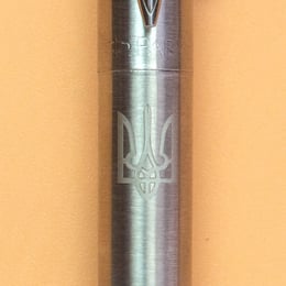 Ручка кулькова Parker JOTTER UKRAINE Stainless Steel CT BP Тризуб білий