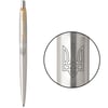 Ручка кулькова Parker JOTTER UKRAINE Stainless Steel GT BP Тризуб прозорий