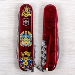 Швейцарський складаний ніж 91мм Victorinox CLIMBER UKRAINE 1.3703.T.T1370u