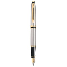 Ручка перьевая Waterman EXPERT Stainless Steel GT FP F