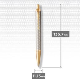 Ручка шариковая Parker IM Premium Warm Silver GT BP