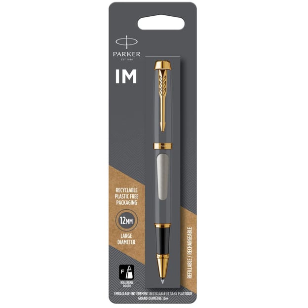 Ручка роллерная Parker IM Brushed Metal GT RB (в блистере)